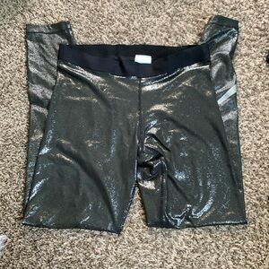 Nike dry fit silver sparkle leggings
